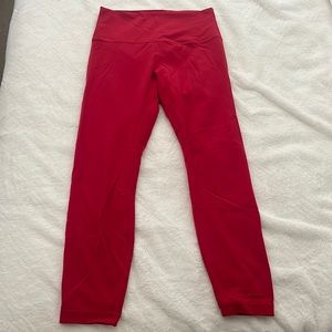 Maybe Lululemon red leggings or dupe
